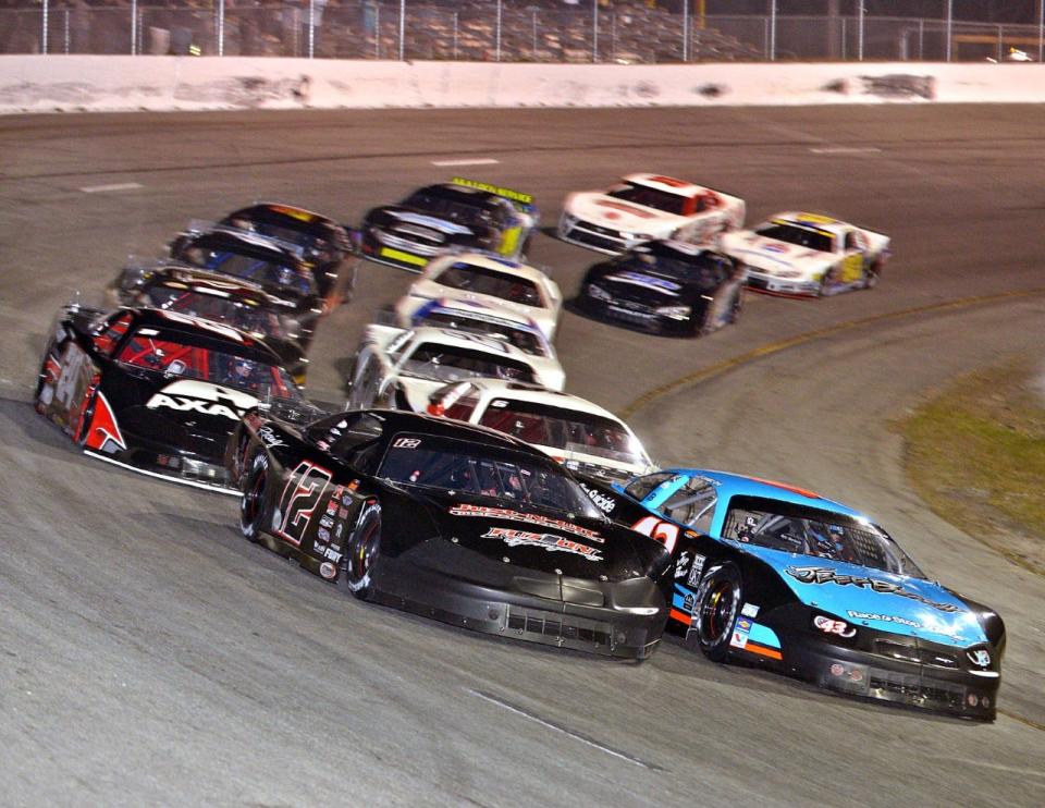 New Smyrna Speedway offers weekly racing on its half-mile oval.