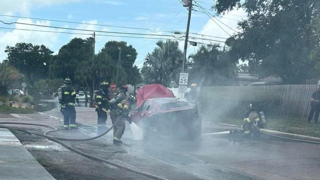 Electric cars combust after saltwater damage: Florida Fire