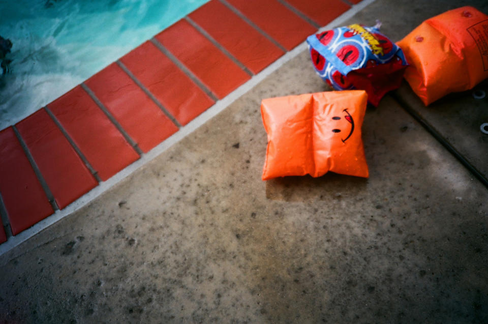 water wings by a pool