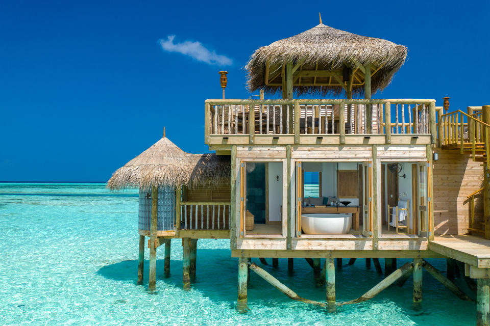 An overwater villa at Gili Lankanfushi in the Maldives