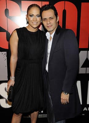 Jennifer Lopez and Marc Anthony at the New York City premiere of Paramount Classics' Shine a Light  03/30/2008 Photo: Kevin Mazur, WireImage.com