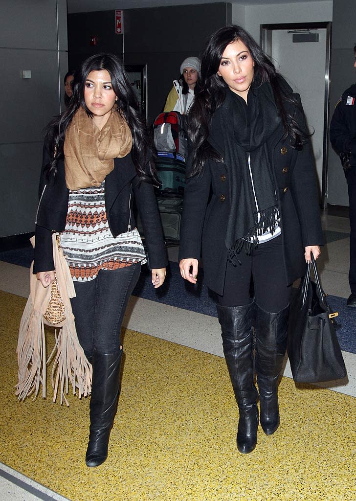 Kourtney Kim Kardashian JFK Airport