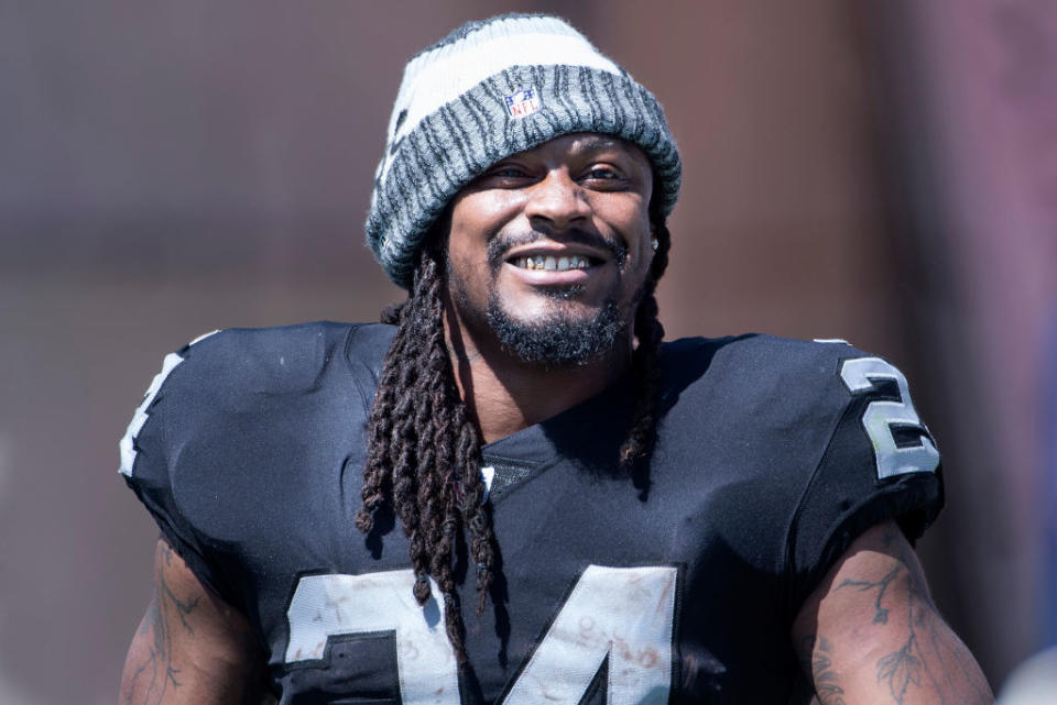 Closeup of Marshawn Lynch