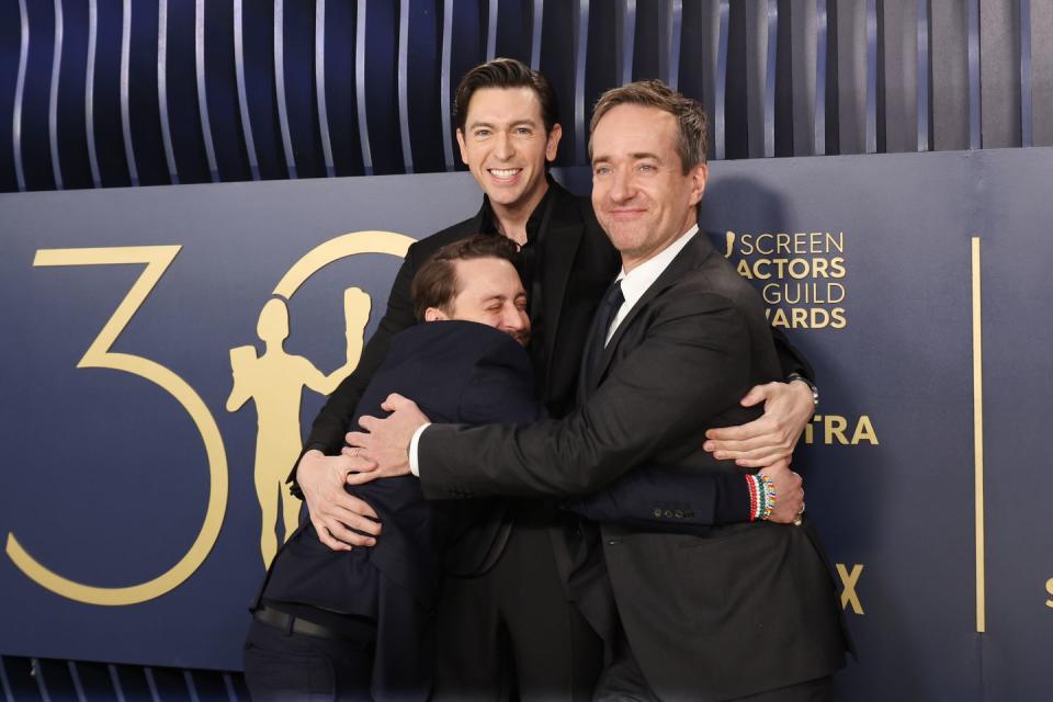 succession's kieran culkin, nicholas braun and matthew macfadyen sag awards