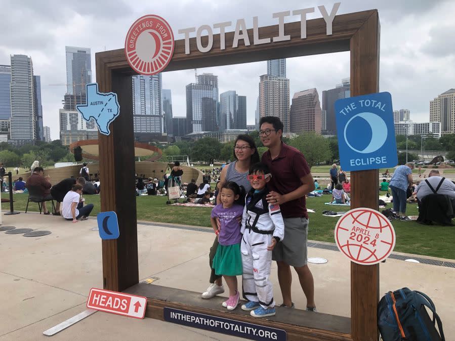 Total eclipse watch party in Austin, Texas, at the Long Center on April 8, 2024. (KXAN Photo/Ed Zavala)