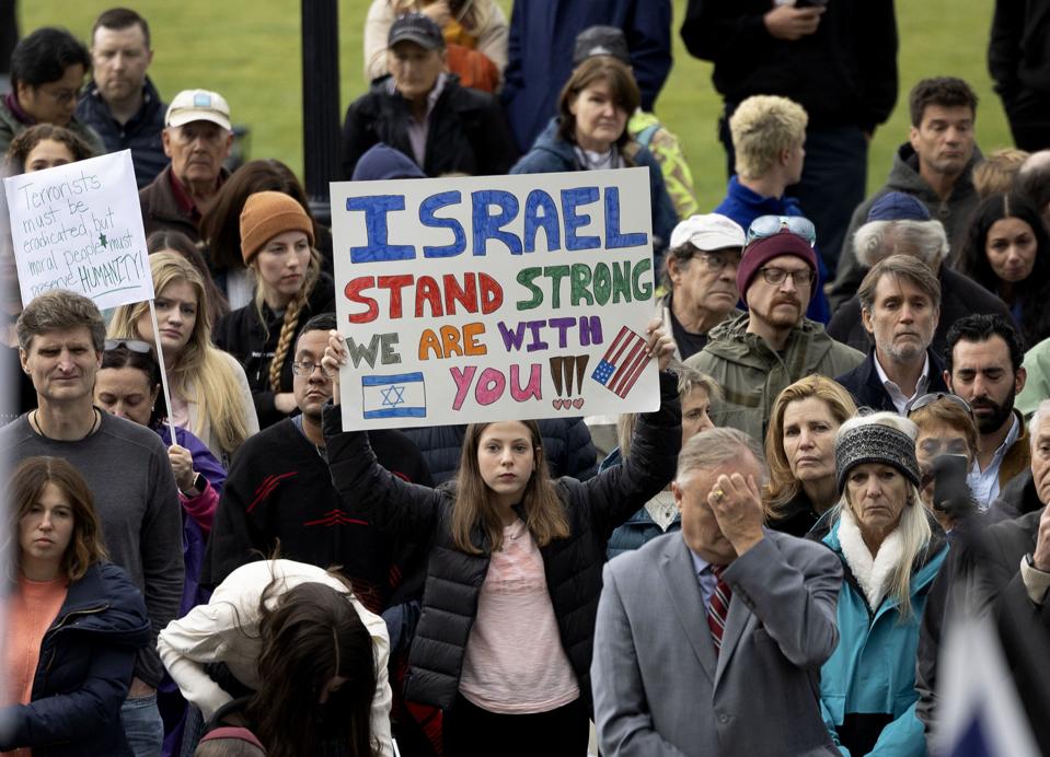 People attend the Stand with Israel rally at the Capitol in Salt Lake City on Wednesday, Oct. 11, 2023. | Laura Seitz, Deseret News