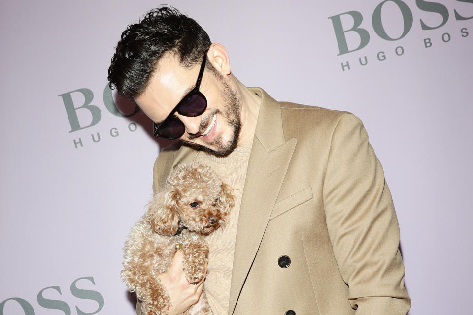 MILAN, ITALY - FEBRUARY 23: Orlando Bloom attends the BOSS fashion show during the Milan Fashion Week Fall/Winter 2020 - 2021 on February 23, 2020 in Milan, Italy. (Photo by Vittorio Zunino Celotto/Getty Images for Hugo Boss )