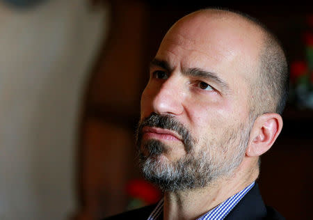 Dara Khosrowshahi, Chief Executive Officer (CEO) of Uber Technologies, speaks with the media in New Delhi, India, February 22, 2018. REUTERS/Saumya Khandelwal