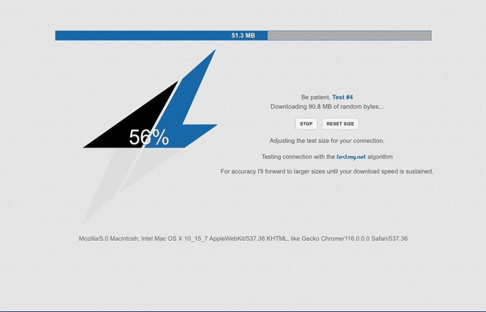 TestMy.Net also lets you test your internet service's automatic speed.