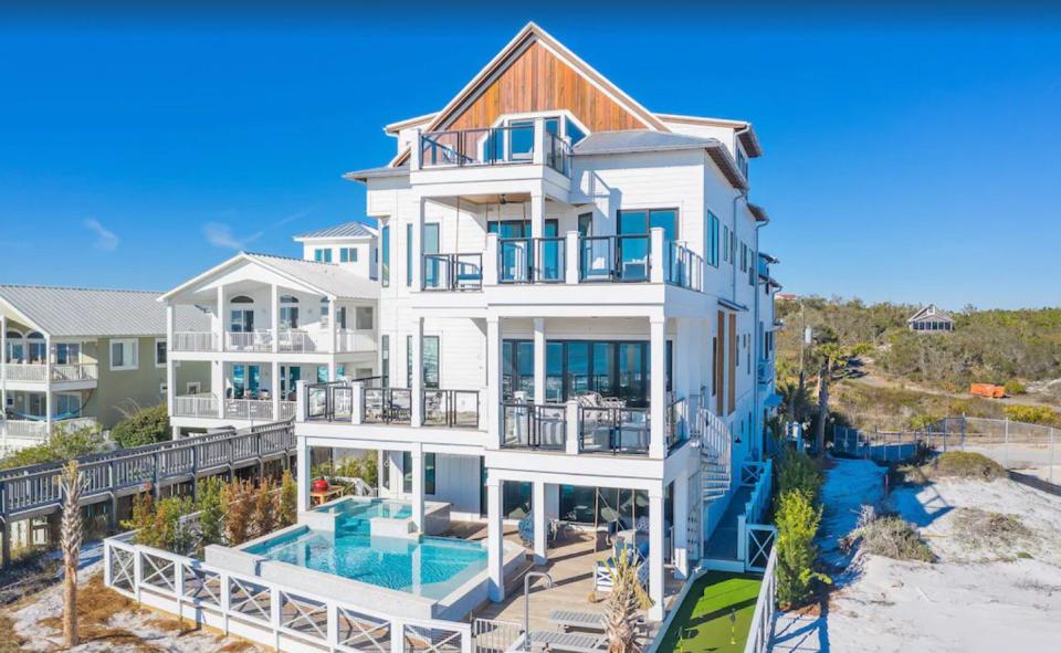 An oceanfront Florida home that sleeps 35 people has been named one of Vrbo’s 2023 Vacation Homes of the Year. “30a My Way,” which is located in Rosemary Beach in the Panhandle, can be rented for around $4,379 a night.