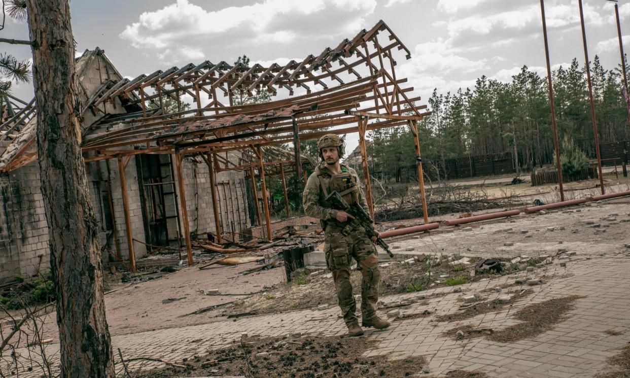 <span>Maj Maksym Taran of Ukraine's national guard said that it would ‘take 100 years’ to win the war without western weapons.</span><span>Photograph: Alessio Mamo/The Observer</span>