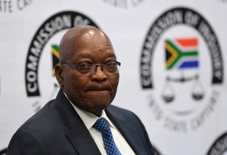 Former South African President Jacob Zuma appears before the Commission of Inquiry into State Capture in Johannesburg