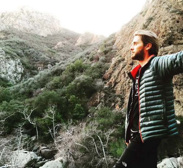 Jared Leto, taking in a magnificent view: “Don’t forget to breathe xo” -@jaredleto (Photo: Instagram)