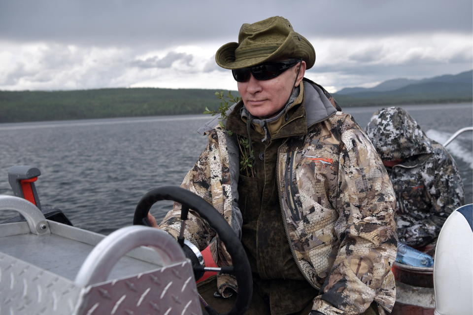 Russian President Vladimir Putin on vacation in the remote Tuva region in southern Siberia.