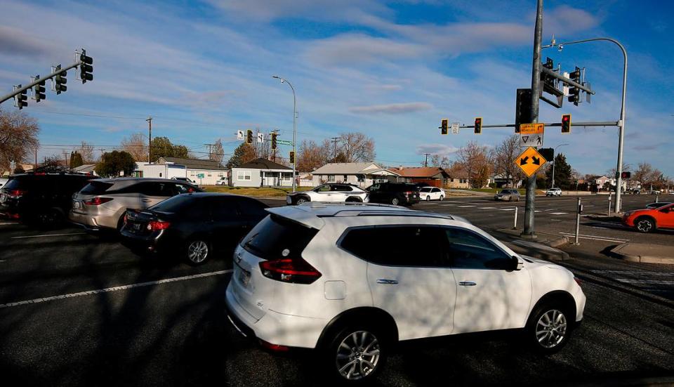 The George Washington Way intersection at Columbia Point Drive and Aaron Drive, near the WinCo-anchored shopping center, is the most congested and accident-prone in the city.