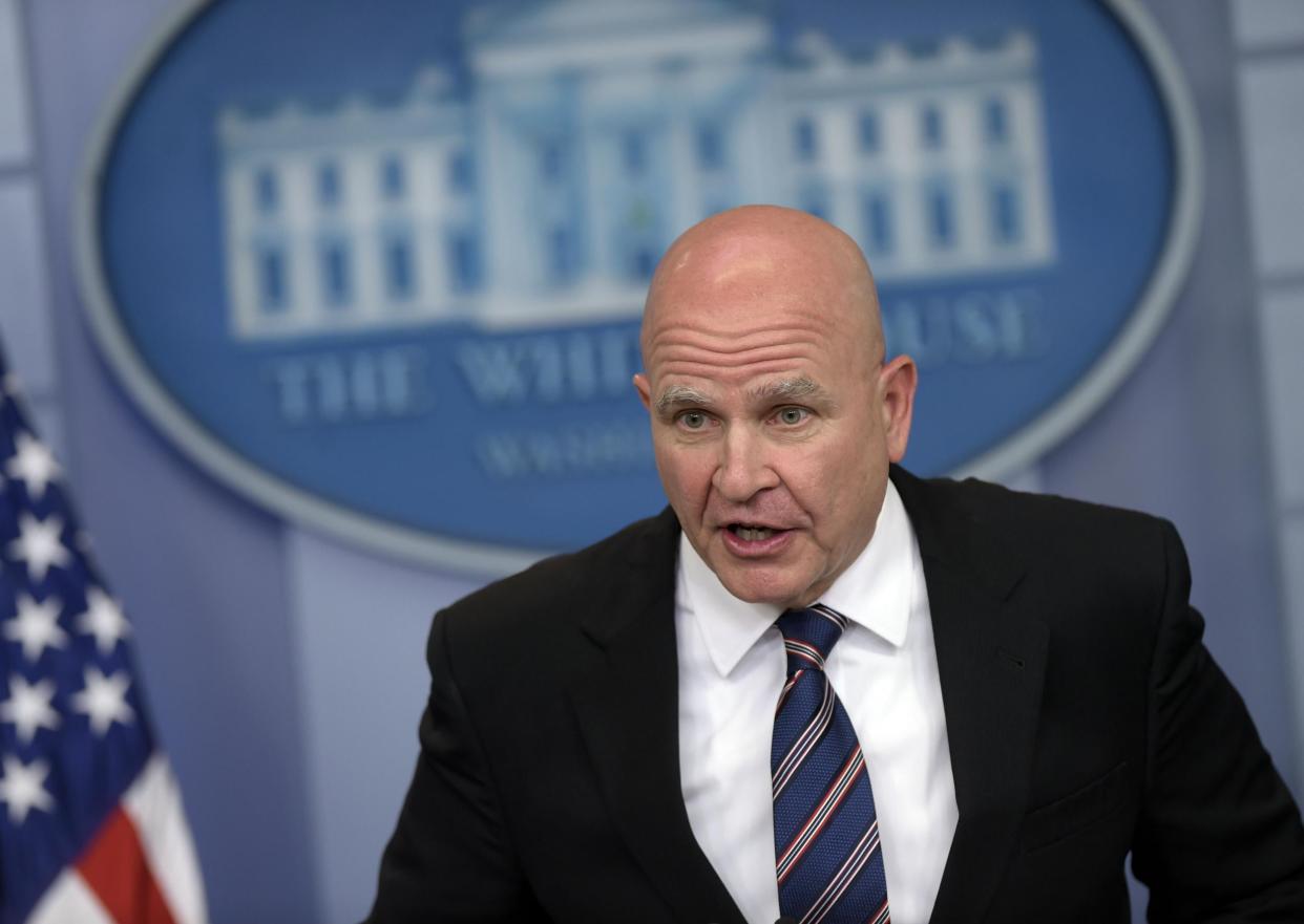 H.R. McMaster, Trump's former national security adviser,  believes the US' 'adversaries' will exploit the president's tax return scandal  (Getty Images)