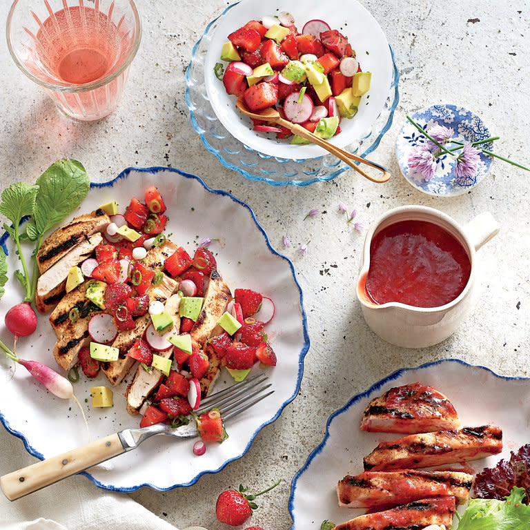 Grilled Chicken Cutlets with Strawberry Salsa