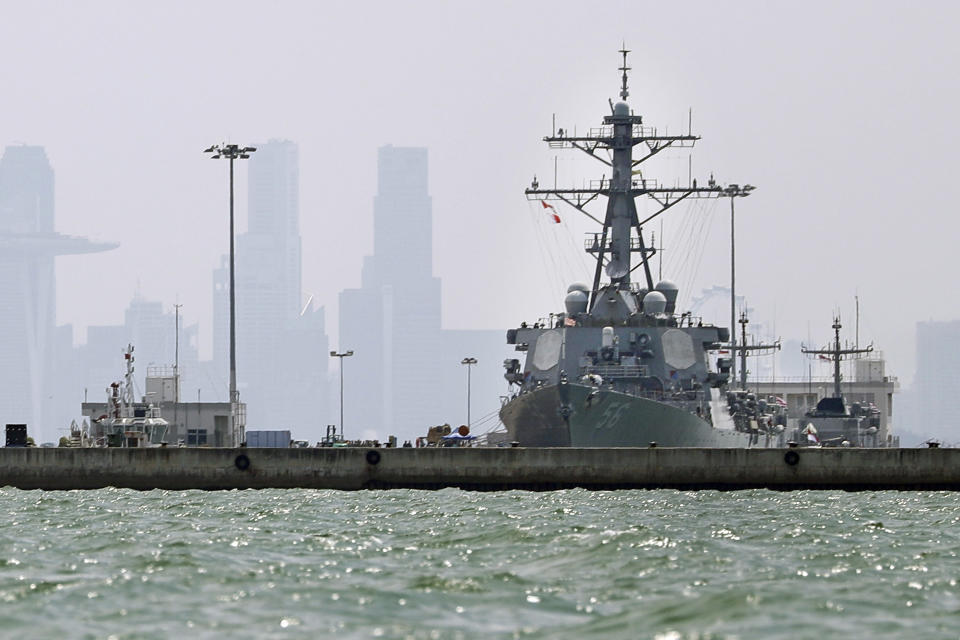 Ten sailors missing after USS John S. McCain collides with oil tanker near Singapore