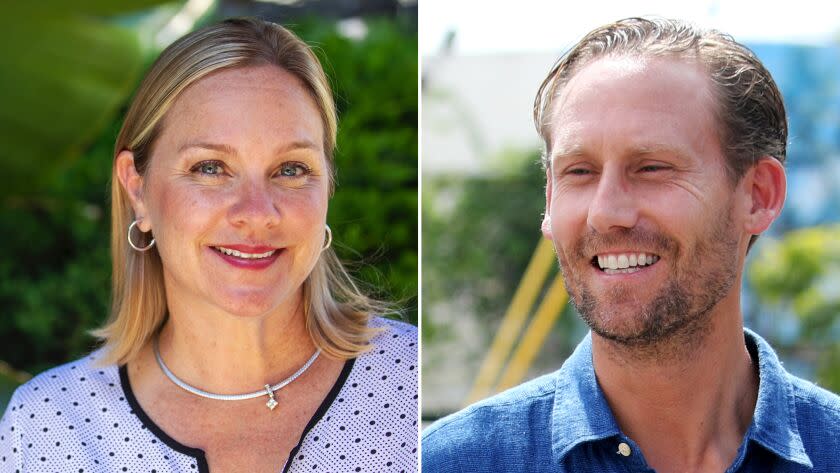 L.A. City Council candidates Traci Park, left, and Erin Darling seek to represent a coastal district that includes Venice.