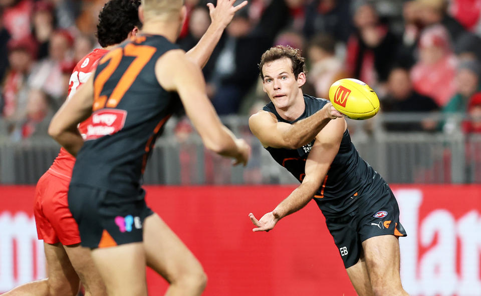 Jack Buckley, pictured here in action for GWS against the Sydney Swans.