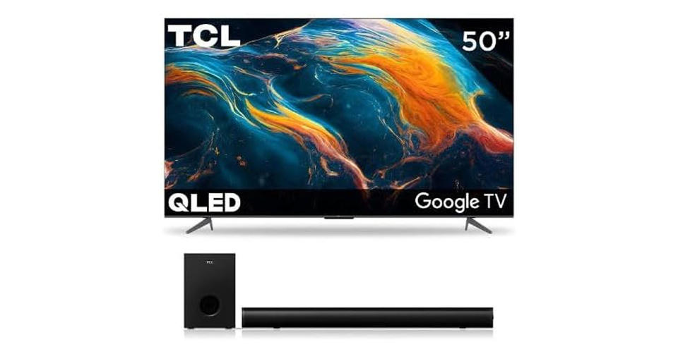 El pack perfecto: la TCL 50Q650G con una barra de sonido de la firma - Imagen: Amazon México