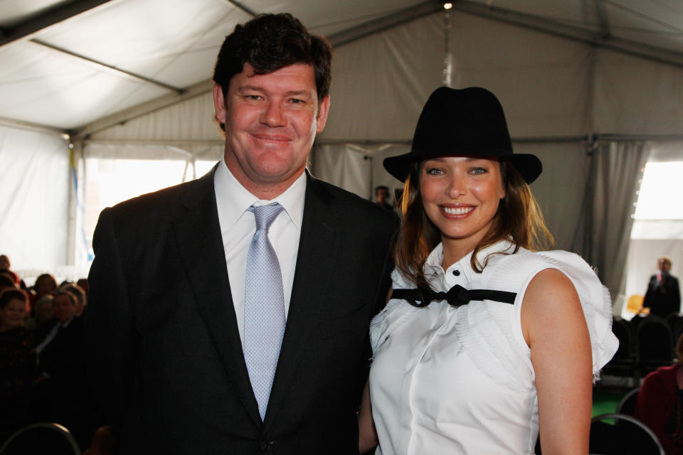 Erica was married to billionaire James Packer for six years before divorcing in 2013. Seen here in 2008. Source: Getty