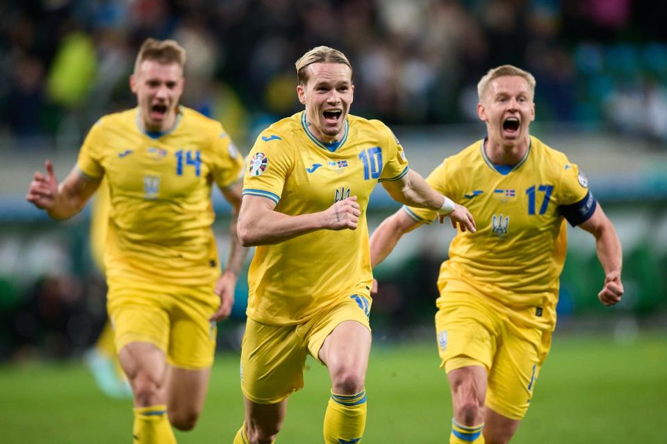 Mykhailo Mudryk scored Ukraine’s play-off final winner (Getty Images)