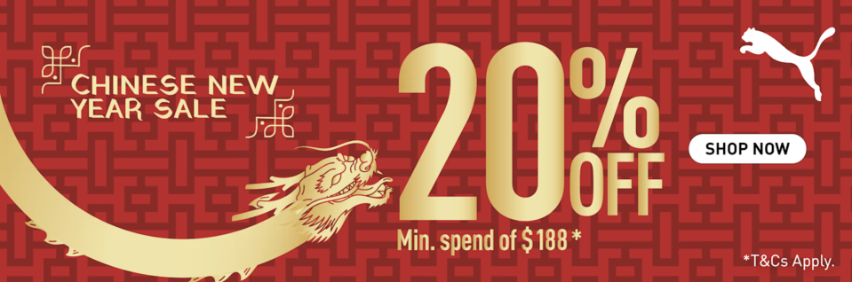 Get an extra 30% off Puma's Chinese New Year Sale. PHOTO: Puma