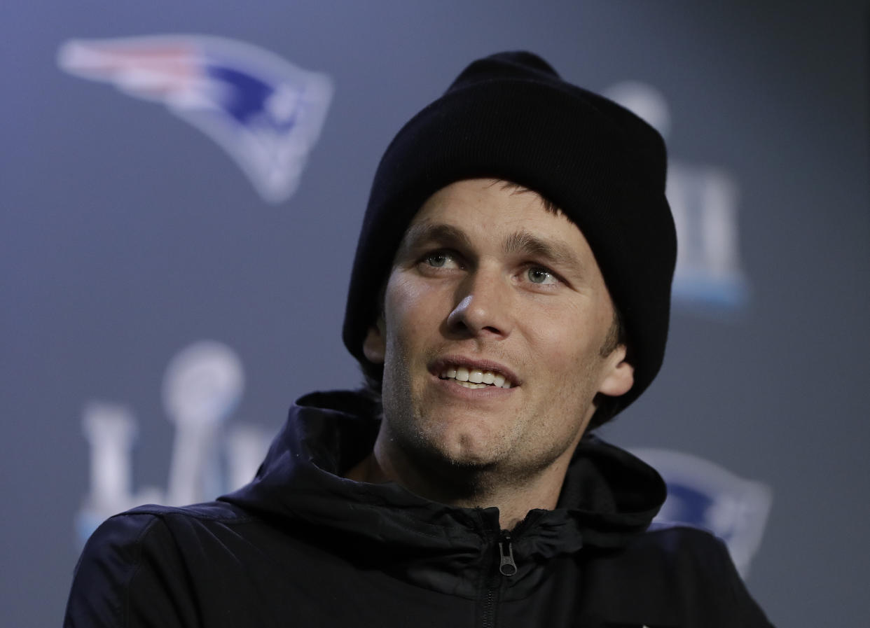 New England Patriots quarterback Tom Brady led the NFL in passing yards at 40 years old. (AP)