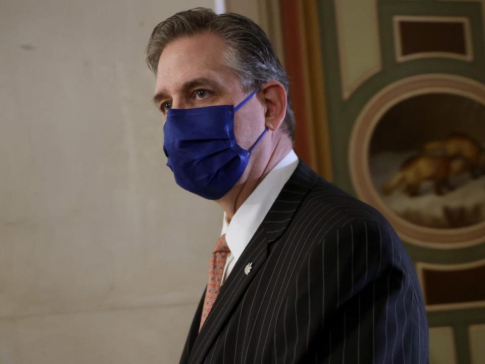 Bruce Castor, 59, defense lawyer for former President Donald Trump walks through the halls of the U.S. Capitol on the first day of Trump's second impeachment trial in the Senate on February 09, 2021.