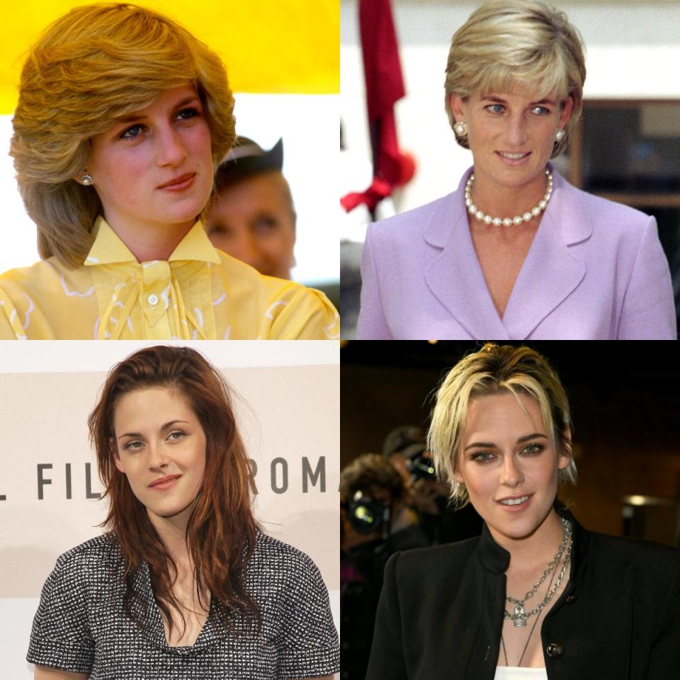 Princess Diana and Kristen Stewart blonde hair bleach - Getty Images