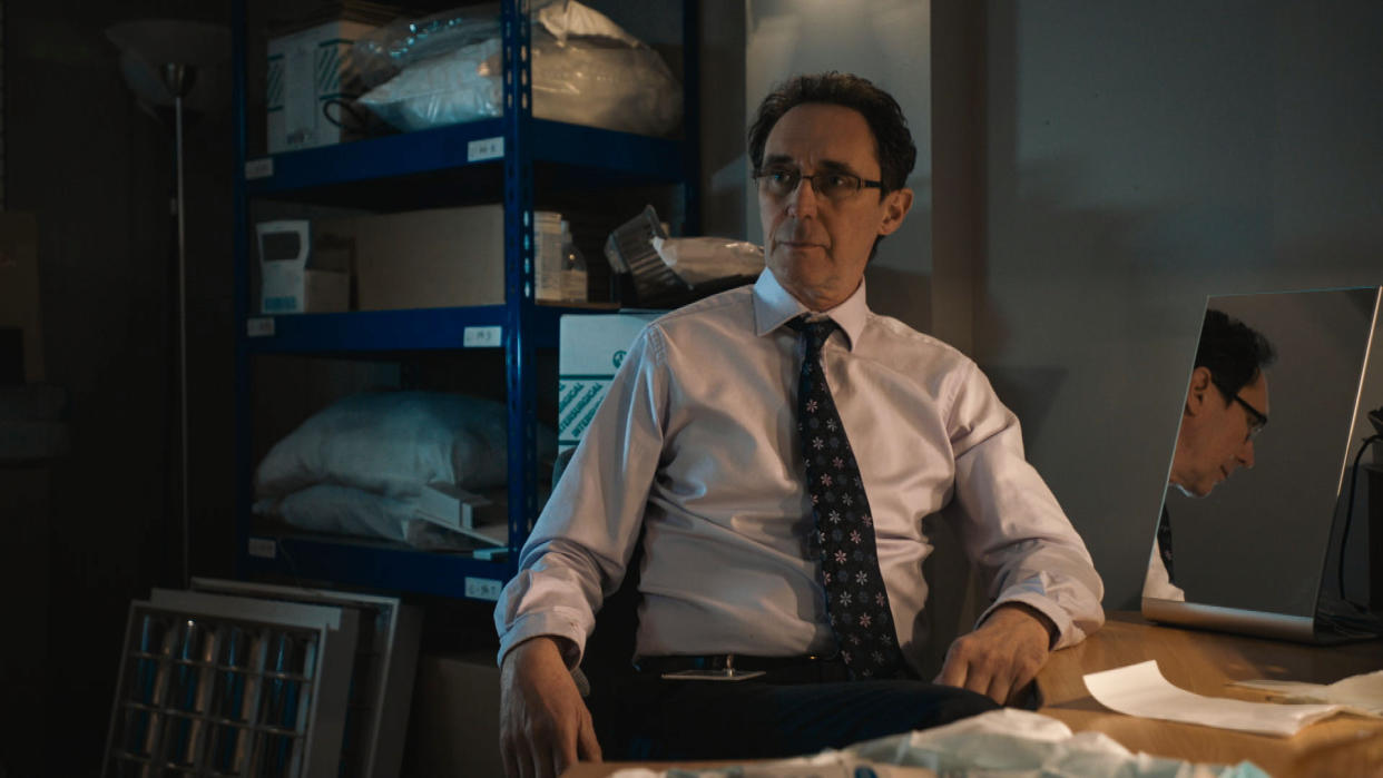 Guy Henry as consultant surgeon Henrik Hannssen in 'Holby City'. (BBC)