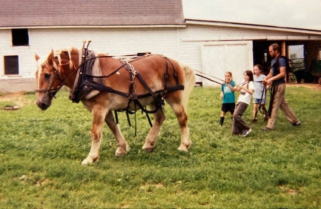 Campers at CampOUT in the early 2000s