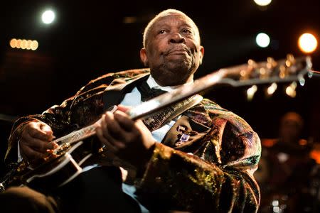 U.S. blues legend B.B. King performs onstage during the 45th Montreux Jazz Festival in Montreux July 2, 2011. REUTERS/Valentin Flauraud/Files