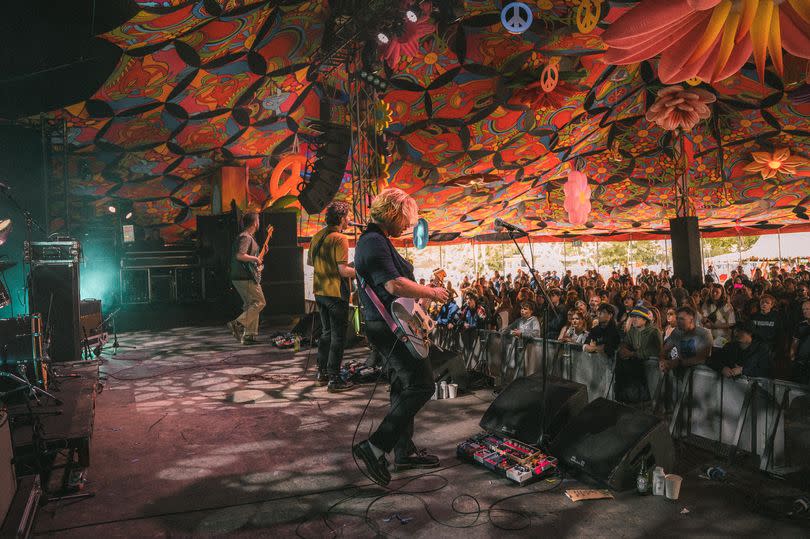 Bandit performing at the Kendal Calling music festival in Cumbria