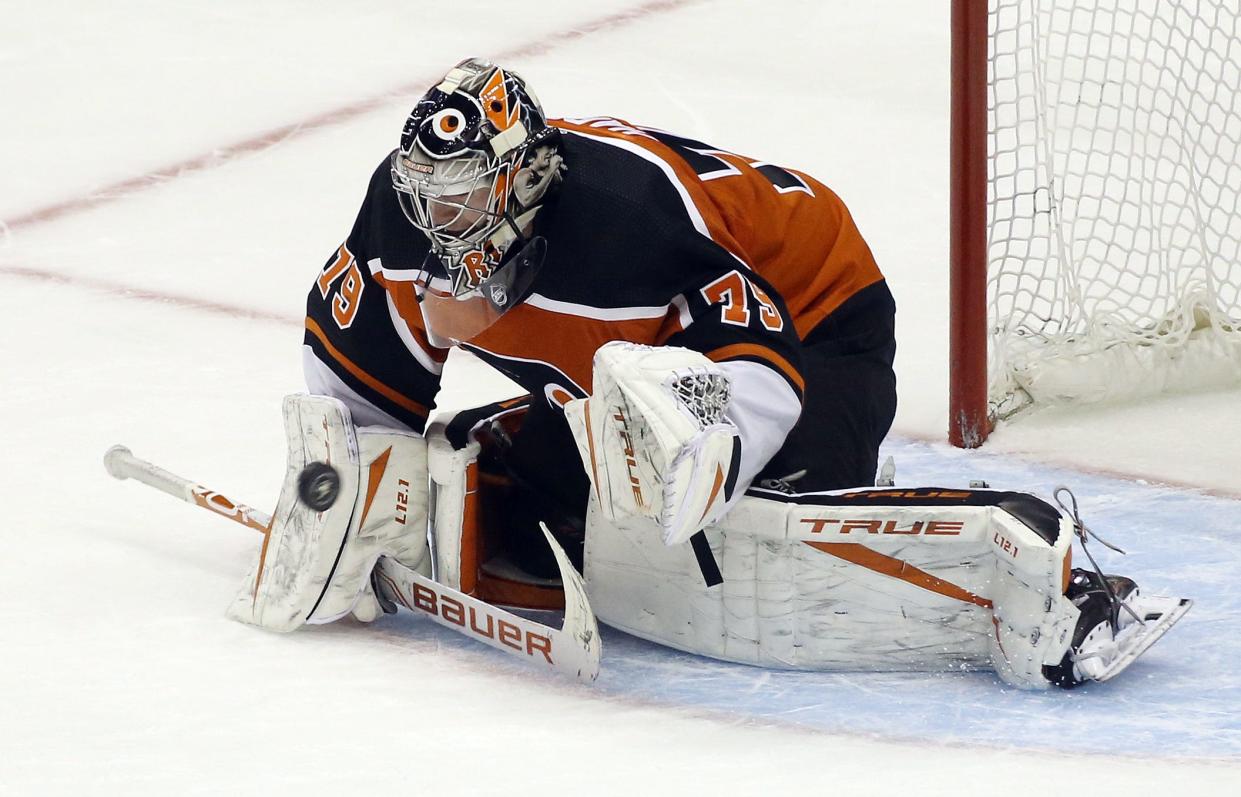 Philadelphia Flyers goaltender Carter Hart is coming off his worst season.