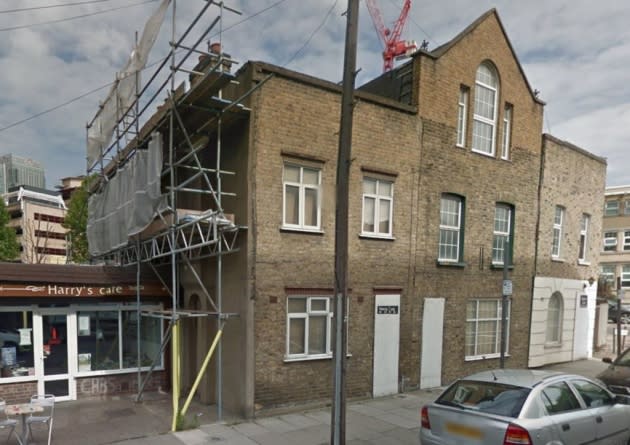 These three Victorian properties survived the Blitz but not the bulldozer (Google)