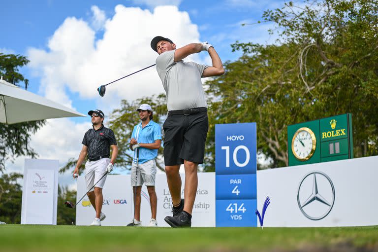 Abel Gallegos, uno de los argentinos que disputará del Latin America Amateur Championship, en el campo de juego Teeth of the dog