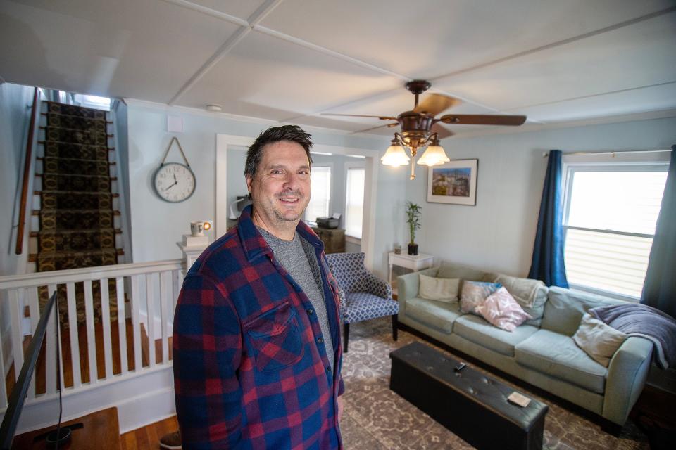 Tony Scannell of Red Bank, who rents his home as an Airbnb, tours his home on Wallace Street in Red Bank, NJ Friday, February 3, 2023. 