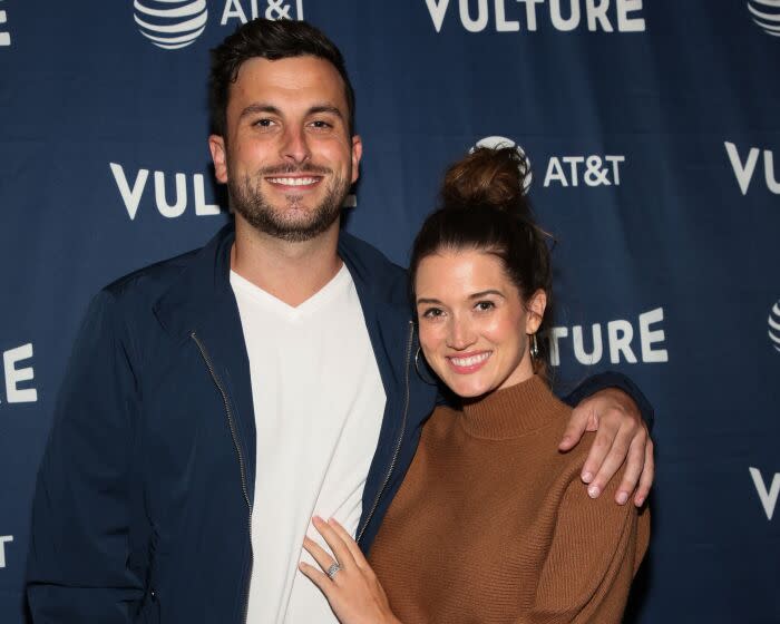 HOLLYWOOD, CALIFORNIA - NOVEMBER 09: Tanner Tolbert (L) and Jade Roper-Tolbert (R) attend the Vulture Festival Los Angeles 2019 - Day 1 at Hollywood Roosevelt Hotel on November 09, 2019 in Hollywood, California. (Photo by Paul Archuleta/Getty Images)