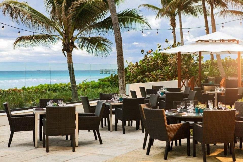 Brandon’s at Tideline Ocean Resort & Spa in Palm Beach offers wonderfully amazing views of the Atlantic Ocean.