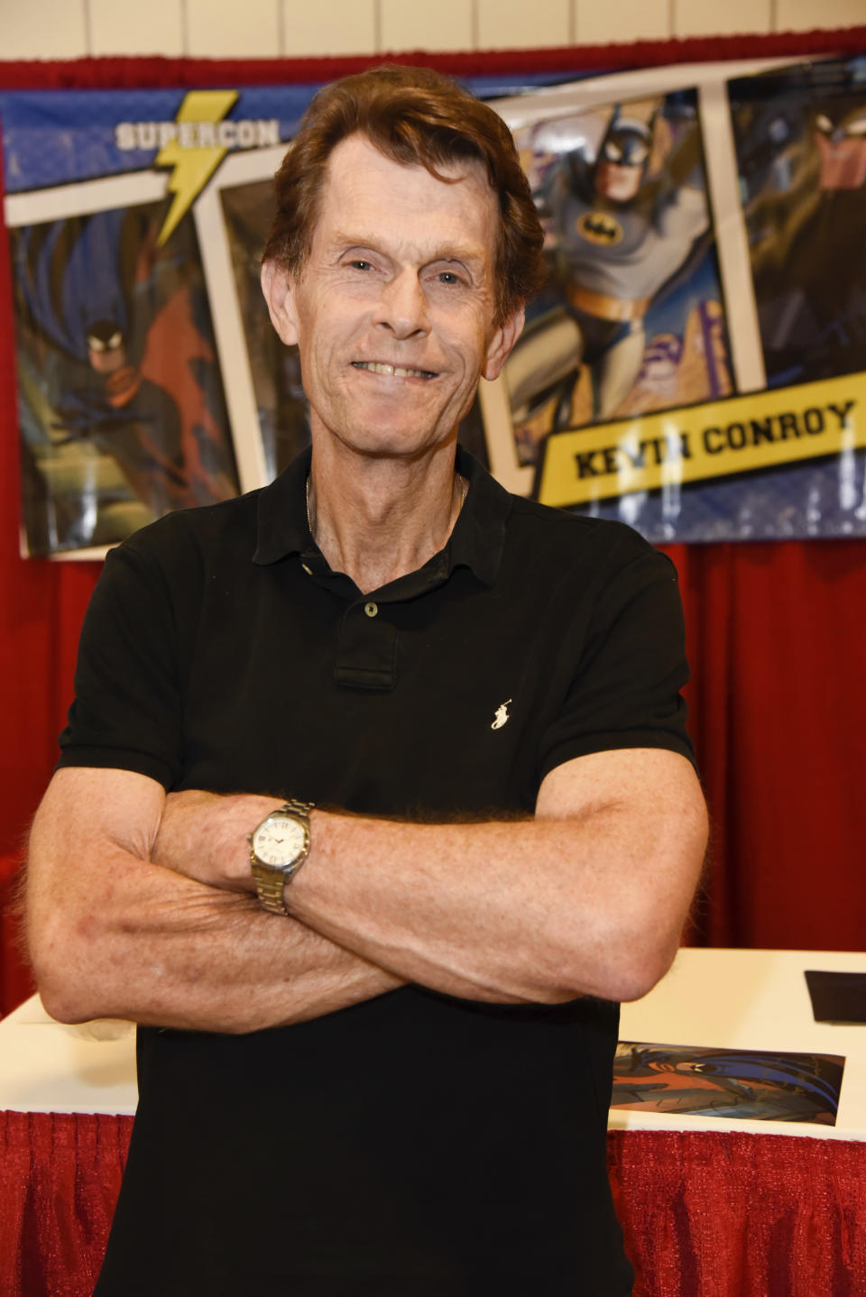 FILE - Kevin Conroy attends Florida Supercon on July 13, 2018 in Fort Lauderdale, Fla. Conroy, the prolific voice actor whose gravely voice on the “Batman: The Animated Series" was for many Batman fans the definite sound of the Caped Crusader, died Thursday after a battle with cancer. He was 66. Warner Bros., which produced the series, announced Friday. (Photo by Michele Eve Sandberg/Invision/AP, File)