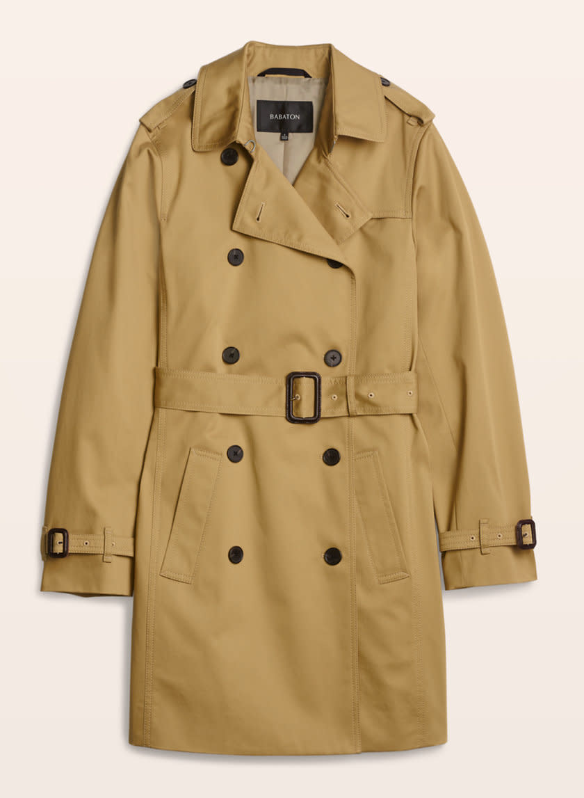 <a href="http://us.aritzia.com/product/oliver-trench-coat/47000.html" target="_blank">Aritizia</a> Babaton Oliver Trench, now $99.99&nbsp;