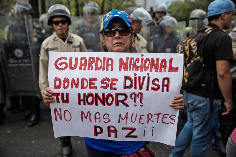 Protesta contra la violencia de las fuerzas de seguridad en Caracas (Archivo) 