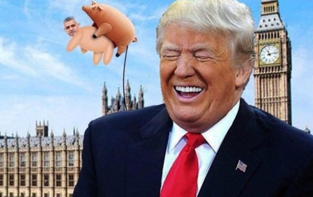 The image showed a balloon of London’s mayor (Twitter)