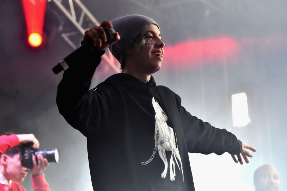<p>Lil Xan performs during the 2018 Firefly Music Festival in Dover, Delaware. (Photo: Getty Images) </p>