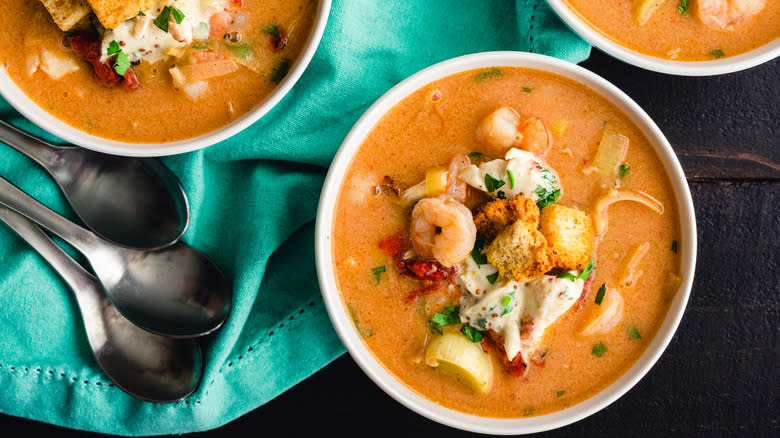 Loaded seafood bisque