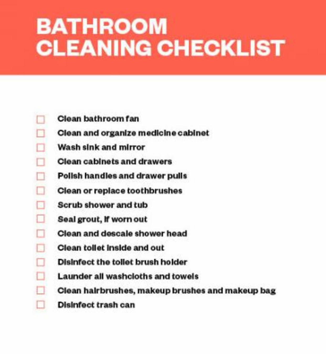 cleaning checklist (TODAY Illustration)