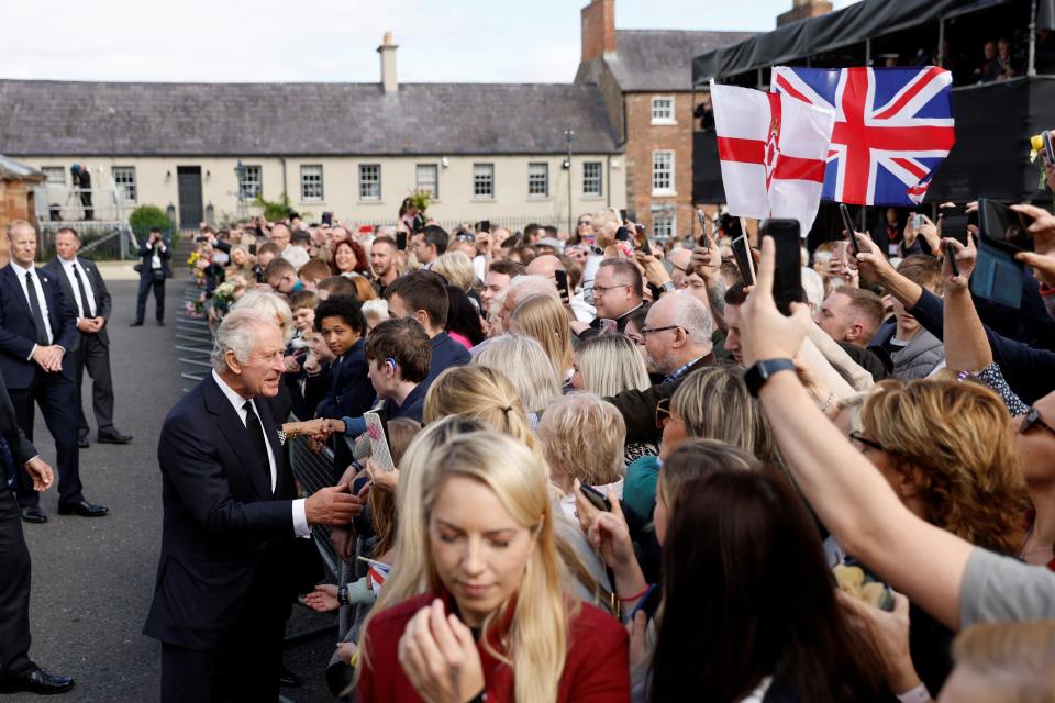 King Charles III meets crowds (REUTERS)