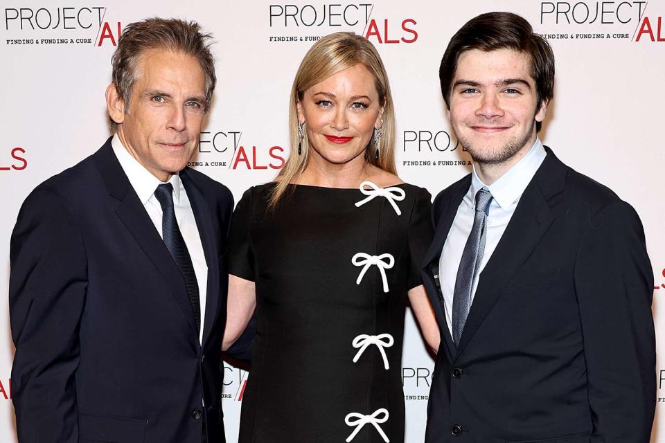 <p>Jamie McCarthy/Getty</p> Ben Stiller, Christine Taylor and Quinlin Dempsey Stiller attend the Project ALS 25th Anniversary Gala at Jazz at Lincoln Center on Oct. 26 in New York City.